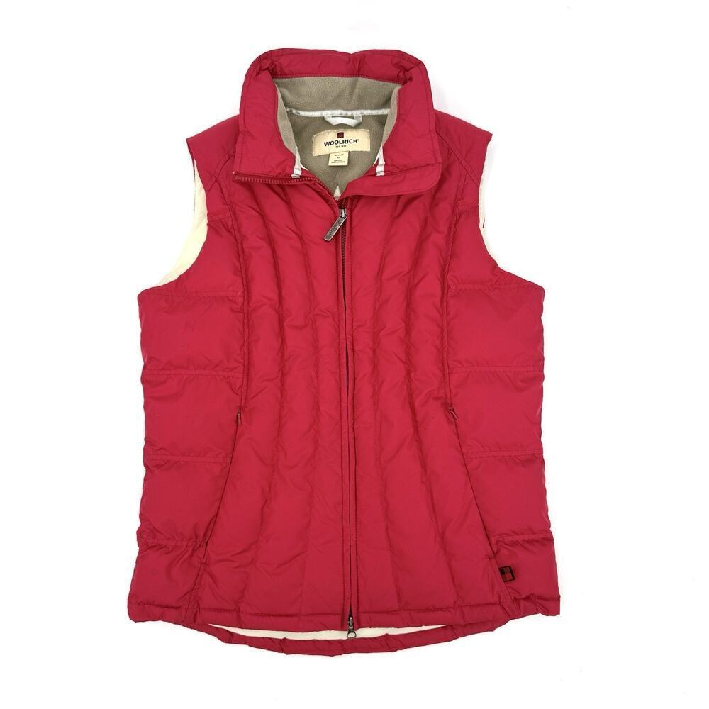 Woolrich Sierra Quilted Raspberry Puffer Vest Women’s Size Medium Outdoor Hiking
